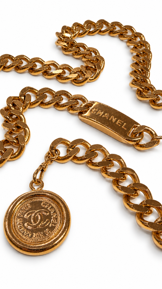 CHANEL VINTAGE GOLD CHAIN BELT