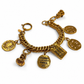 CHANEL 80'S VINTAGE RUE CAMBON GOLD CHARM BRACELET