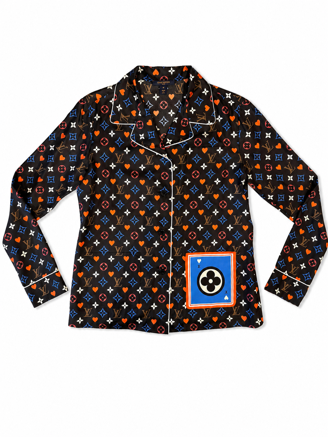 Louis Vuitton "Game On" printed silk shirt 36