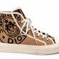 CHRISTIAN DIOR BEIGE JUTE WALK'N'DIOR UNION SNEAKERS - SIZE 37