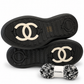 CHANEL INTERLOCKING CC LOGO TWEED SNOW BOOTS - SIZE 38.5