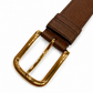 prada brown belt with gold buckle - size 90