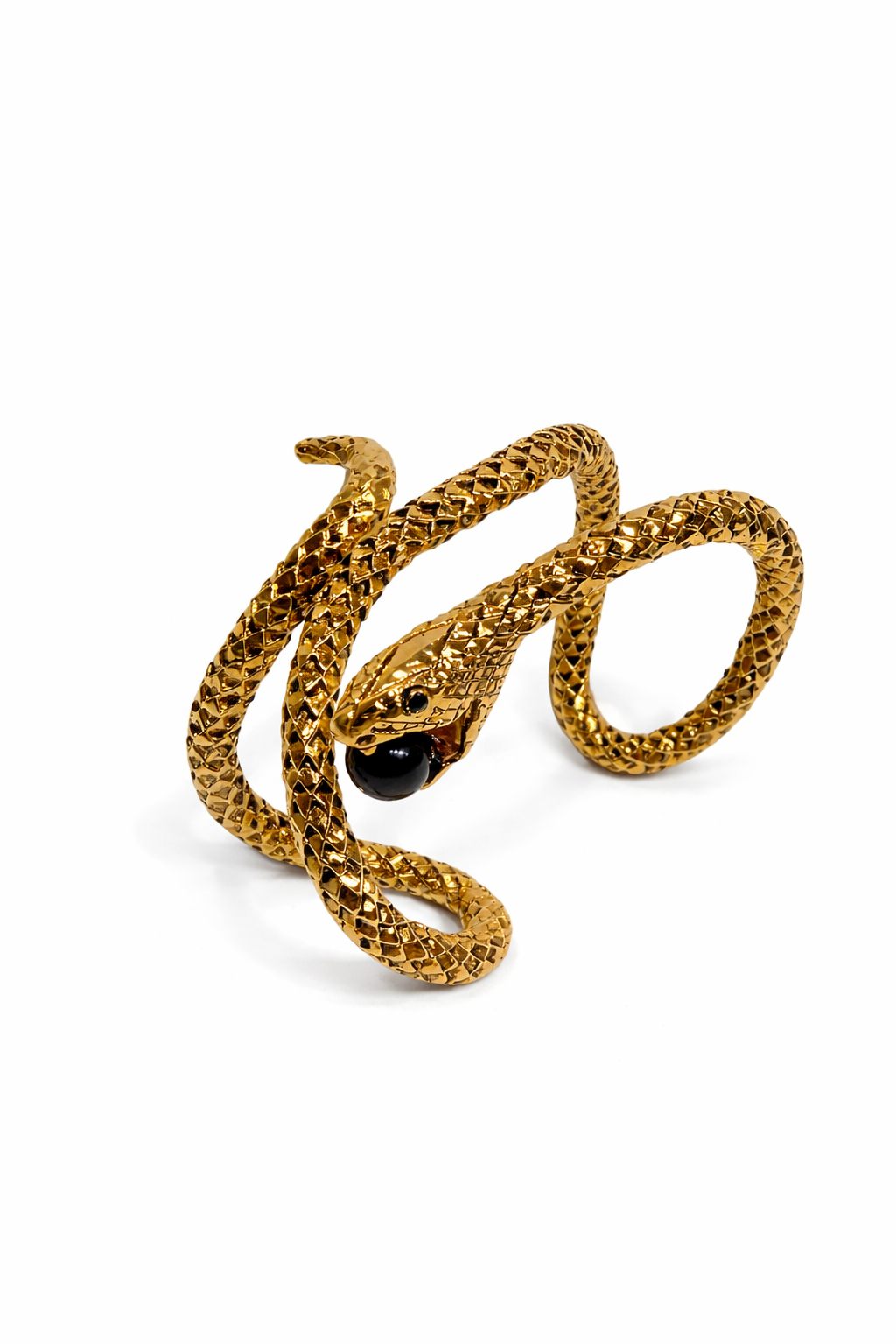 Saint Laurent Gold-plated Snake wrap Bracelet