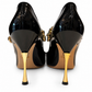 DOLCE AND GABBANA BLACK PATENT MARY JANE WITH CRYSTALS - SIZE 39
