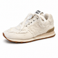 MIU MIU X NEW BALANCE WHITE DISTRESSED SNEAKERS - SIZE 38