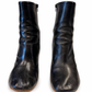 VETEMENTS LIGHTER HEEL BLACK LEATHER BOOTS