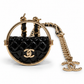Chanel 2023 Leather & Resin Quilted Flap Bag Pendant Necklace