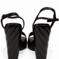 Chanel Lambskin Quilted Peep Toe Wedge Sandals - SIZE 37.5