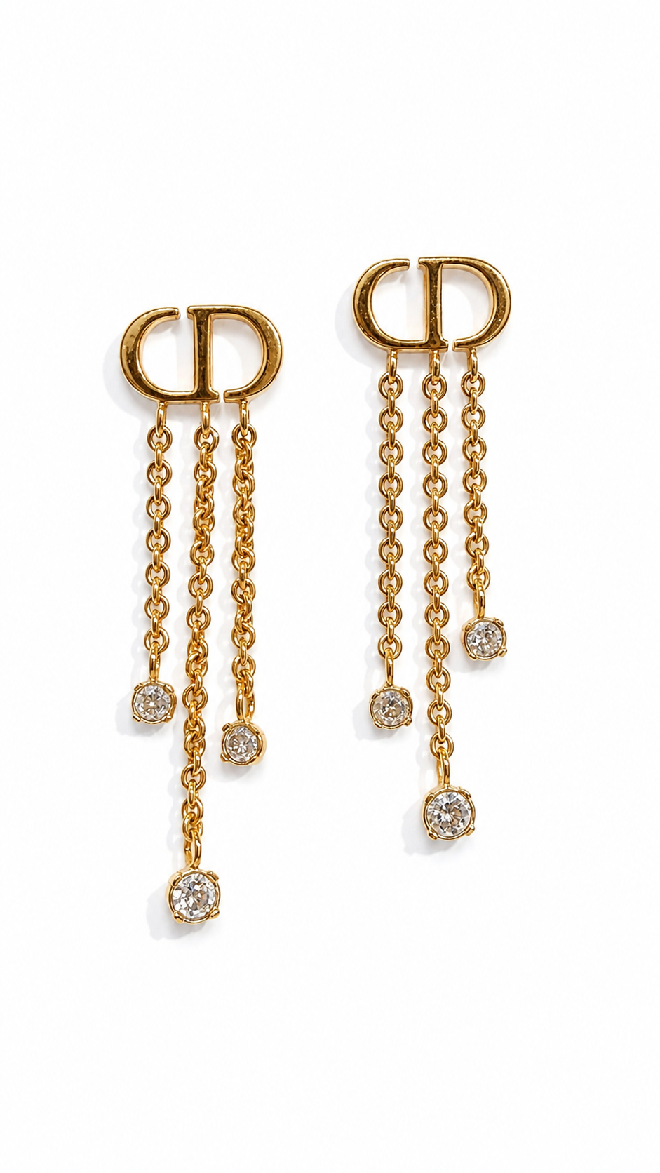 Christian Dior Petit CD Treasure Earrings in Gold