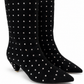 ATTICO BLACK SUEDE BOOTS WITH RHINESTONES - SIZE 39