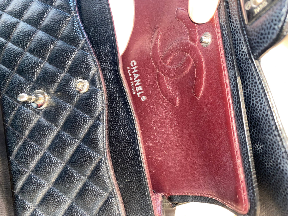 Chanel Caviar Double Flap Silver Hardware