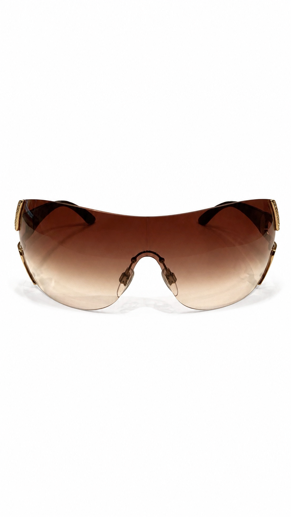 BVLGARI GRADIENT SHIELD CRYSTAL INCRUSTED SUNGLASSS