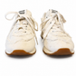MIU MIU X NEW BALANCE WHITE DISTRESSED SNEAKERS - SIZE 38