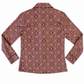 Louis Vuitton Burgundy Monogram Silk Shirt 36