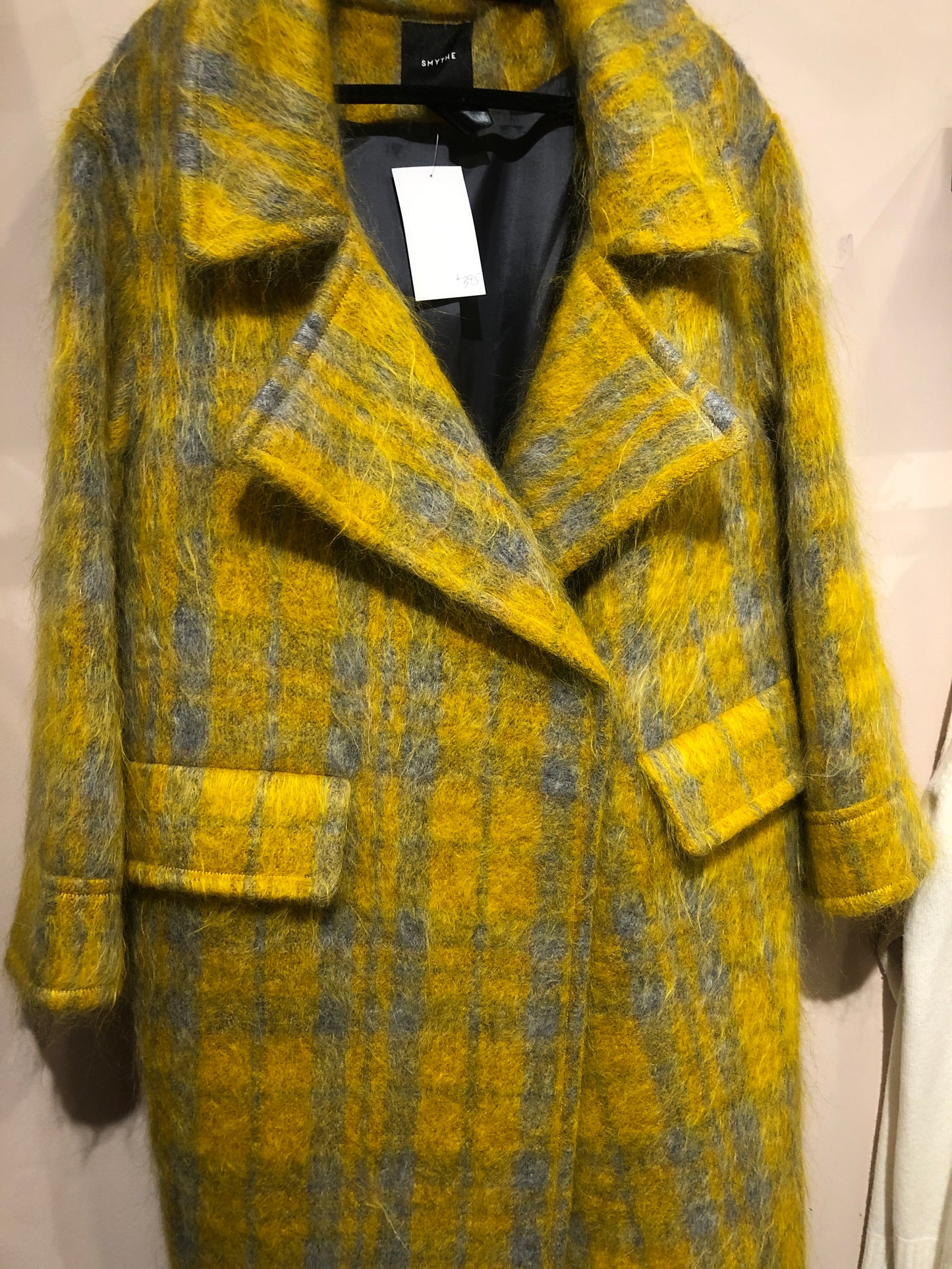 Smythe yellow plaid coat