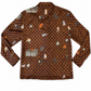 LOUIS VUITTON X Grace Coddington Catogram Silk Shirt 36