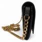 Prada black saffiano leather wallet on chain