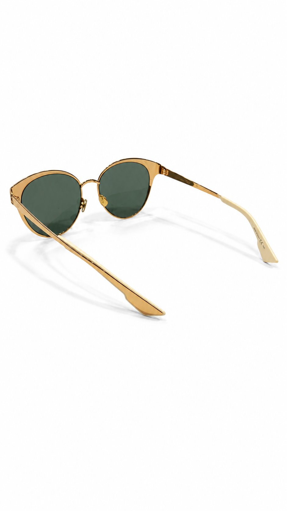 CHRISTIAN DIOR LIMITED EDITION HAMMERED GOLD METAL SUNGLASSES
