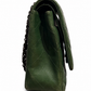 chanel dark green quilted caviar leather jumbo bag