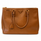 PRADA LUX LEATHER GALLERIA DOUBLE ZIP BAG