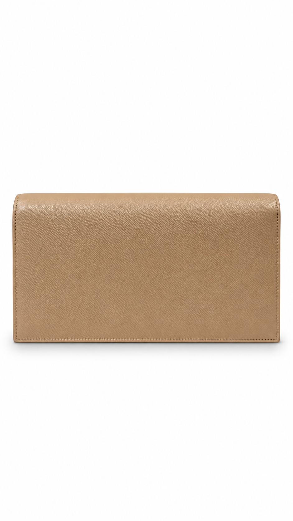 Saint Laurent Beige Grain de Poudre Monogram Clutch