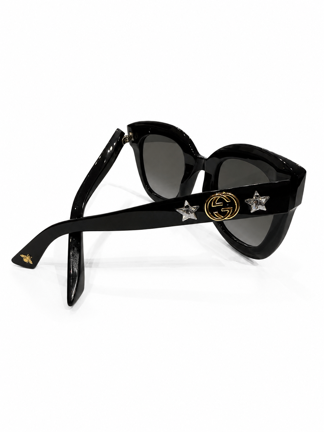 GUCCI ACETATE CRYSTAL STAR FRAME SUNGLASSES