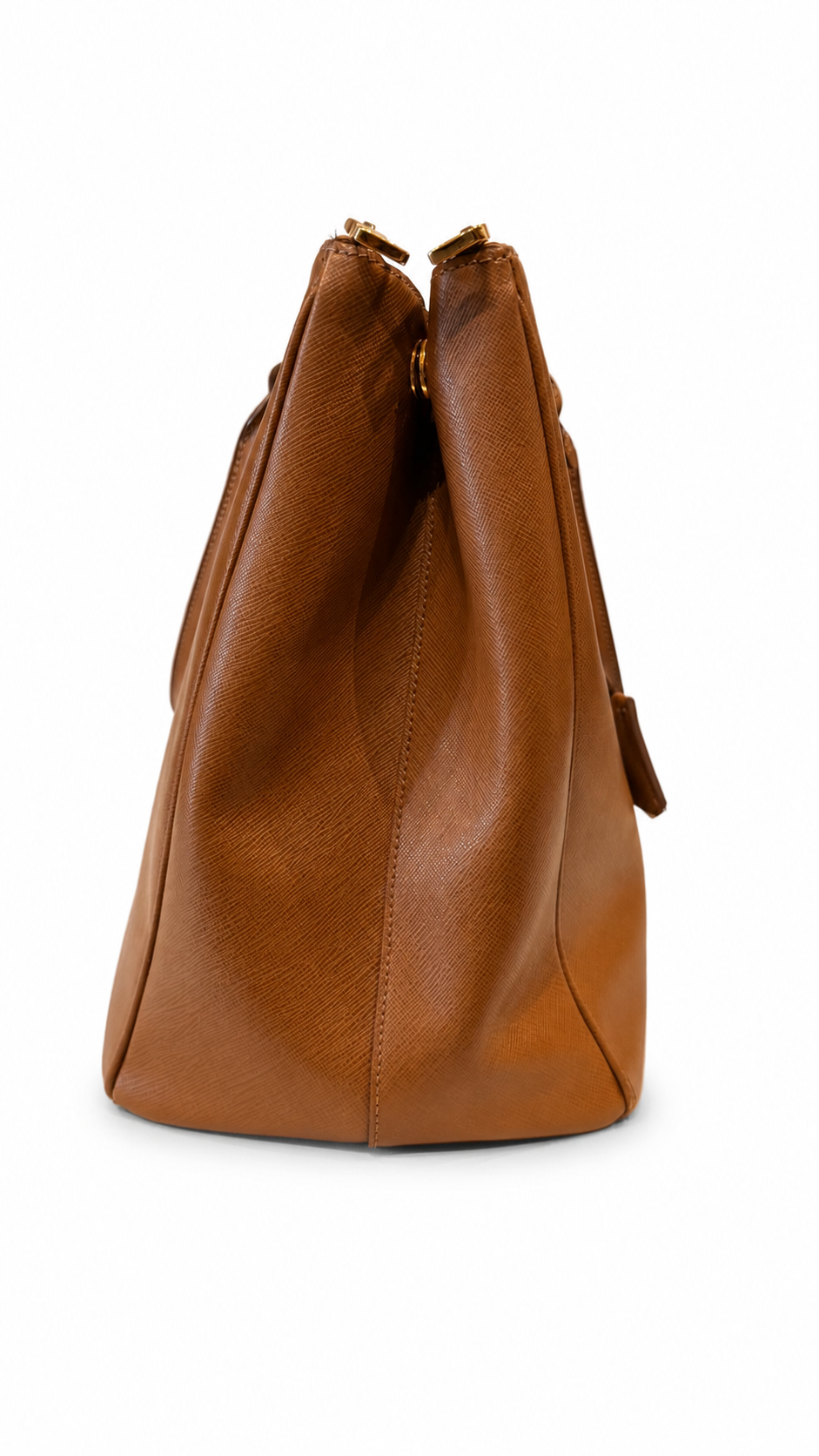 PRADA LUX LEATHER GALLERIA DOUBLE ZIP BAG