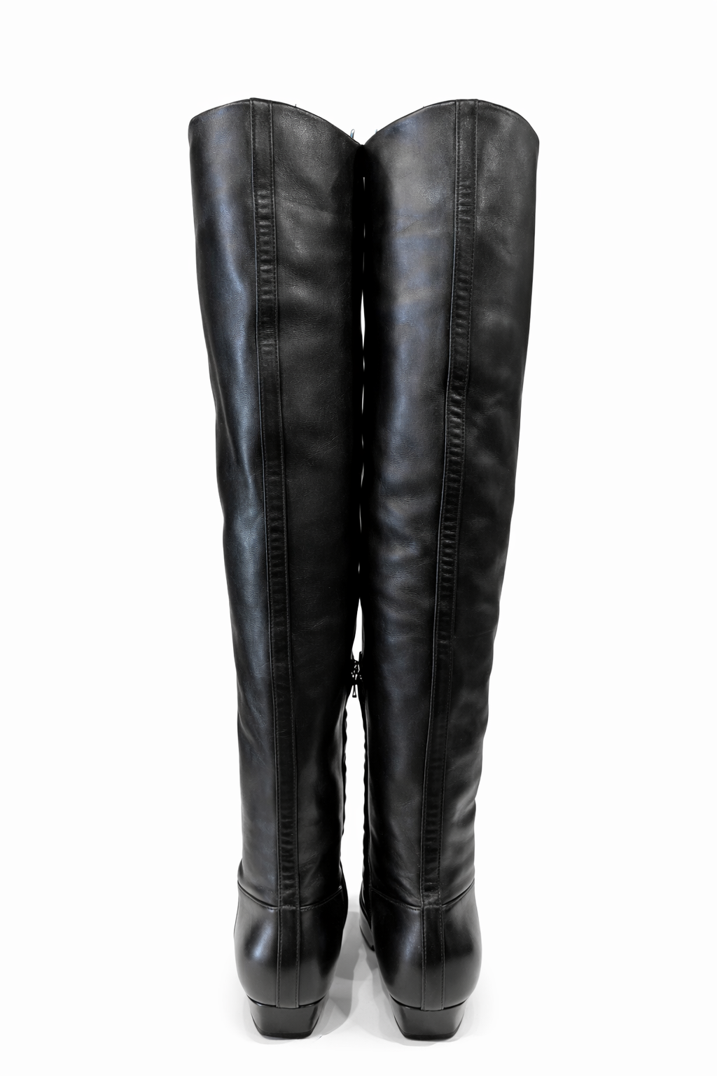 KHAITE CLIVE 35 LEATHER OVER-THE-KNEES BOOTS - SIZE 37