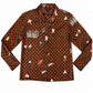 LOUIS VUITTON X Grace Coddington Catogram Silk Shirt 36