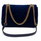Gucci Blue Velvet Marmont Shoulder Bag