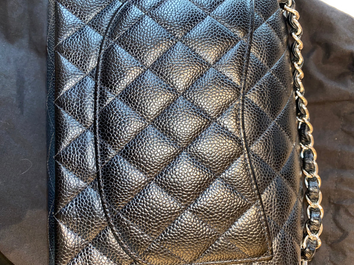 Chanel Caviar Double Flap Silver Hardware