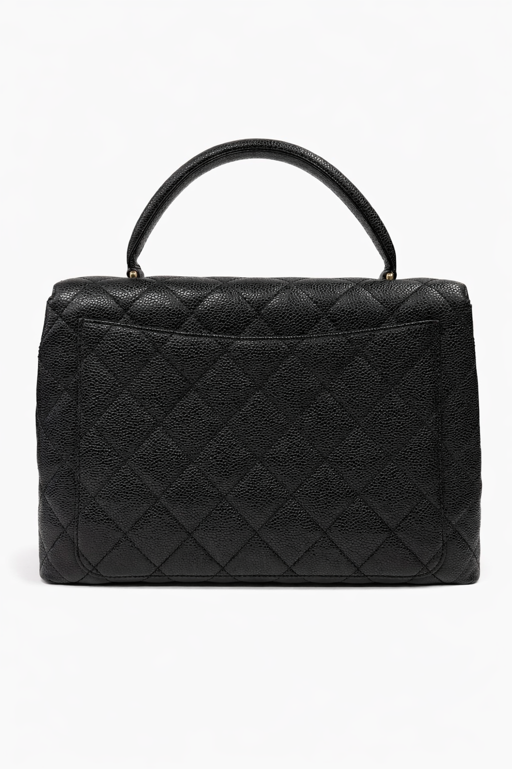 CHANEL KELLY IN BLACK CAVIAR LEATHER WITH TOP HANDLE BAG