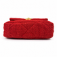 CHANEL RED QUILTED TWEED MEDIUM 19 FLAP BAG