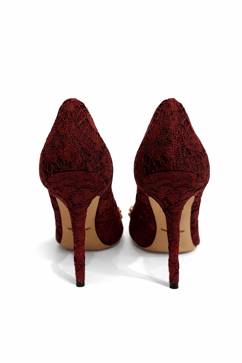Dolce & Gabbana Taormina lace Bellucci pumps in red 39.5