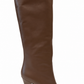 FENDI BROWN LEATHER BOOTS - SIZE 39