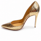 Christian Louboutin Silver Croc Embossed Heels 37.5