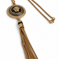 GIANNI VERSACE VANITAS CRYSTAL EENAMEL MEDUSA TASSEL NECKLACE