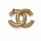 CHANEL CLASSIC CC CRYSTAL BROOCH IN GOLD TONE