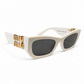 MIU MIU WHITE LOGO SUNGLASSES