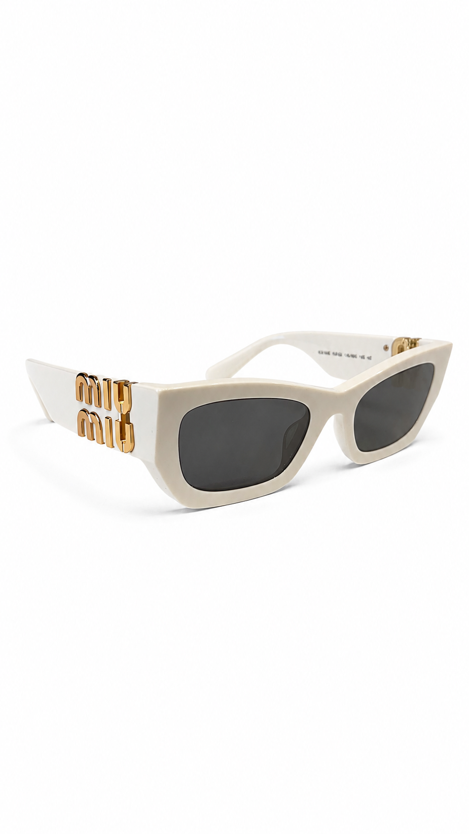 MIU MIU WHITE LOGO SUNGLASSES