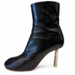 VETEMENTS LIGHTER HEEL BLACK LEATHER BOOTS