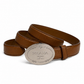 prada 2010 skinny brown belt with silver logo buckle - size 90