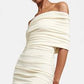 Khaite Cream Ruched Dress M