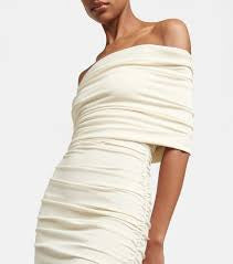 Khaite Cream Ruched Dress M