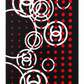 CHANEL BLACK AND RED CC POLKA DOT COTTON PAREO WRAP SHAWL
