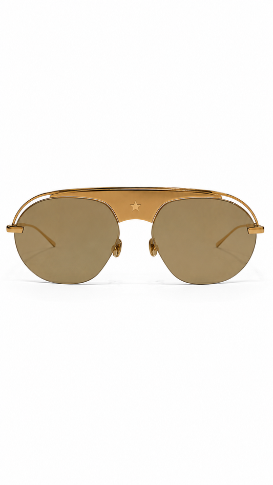 CHRISTIAN DIOR REVOLUTION 2 GOLDEN METAL SUNGLASSES