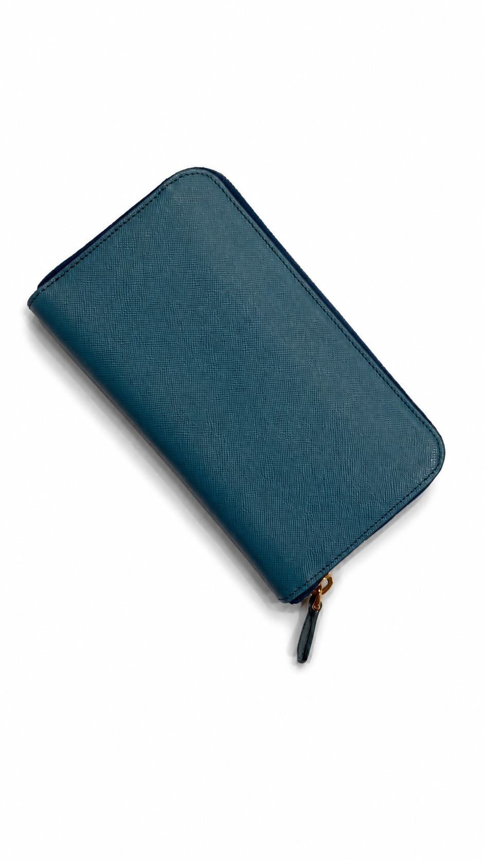 PRADA TURQUOISE SAFFIANO LEATHER WALLET