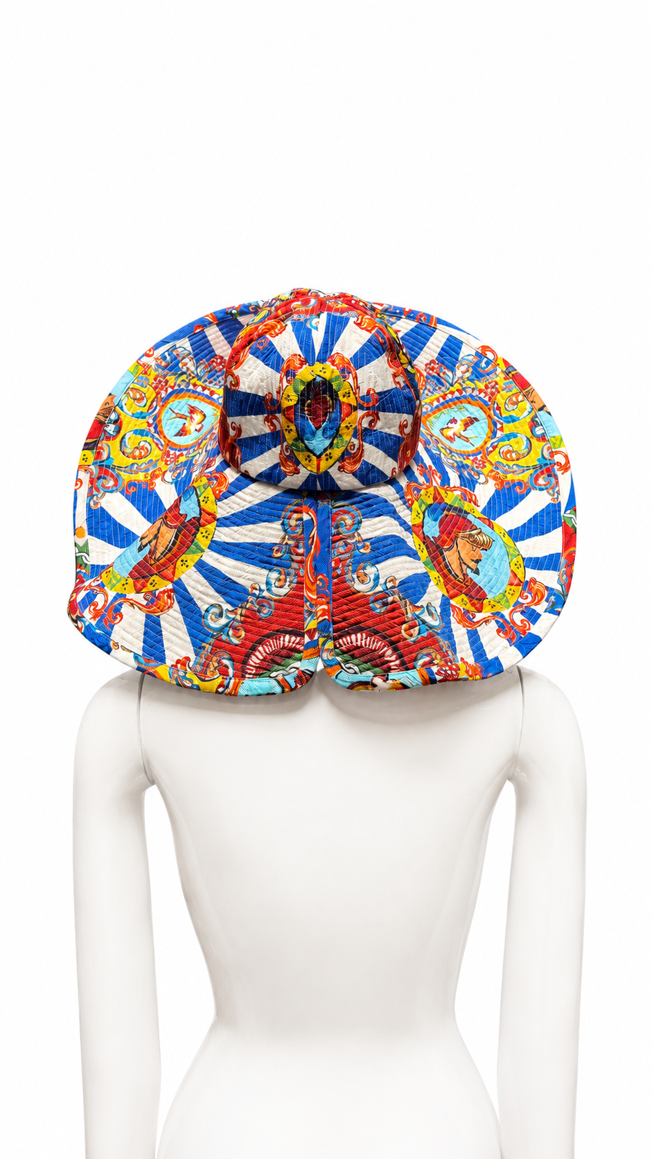 Dolce and Gabbana 2016 Carretto siciliano wide-brim hat w/tags