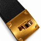 HERMES KELLY DOG BRACELET IN BLACK LEATHER