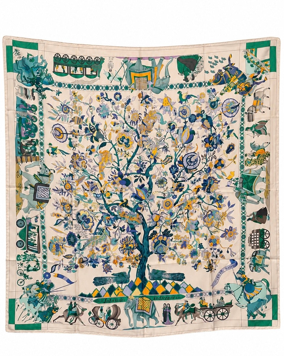 Hermès Fantaisies Indiennes Silk Scarf